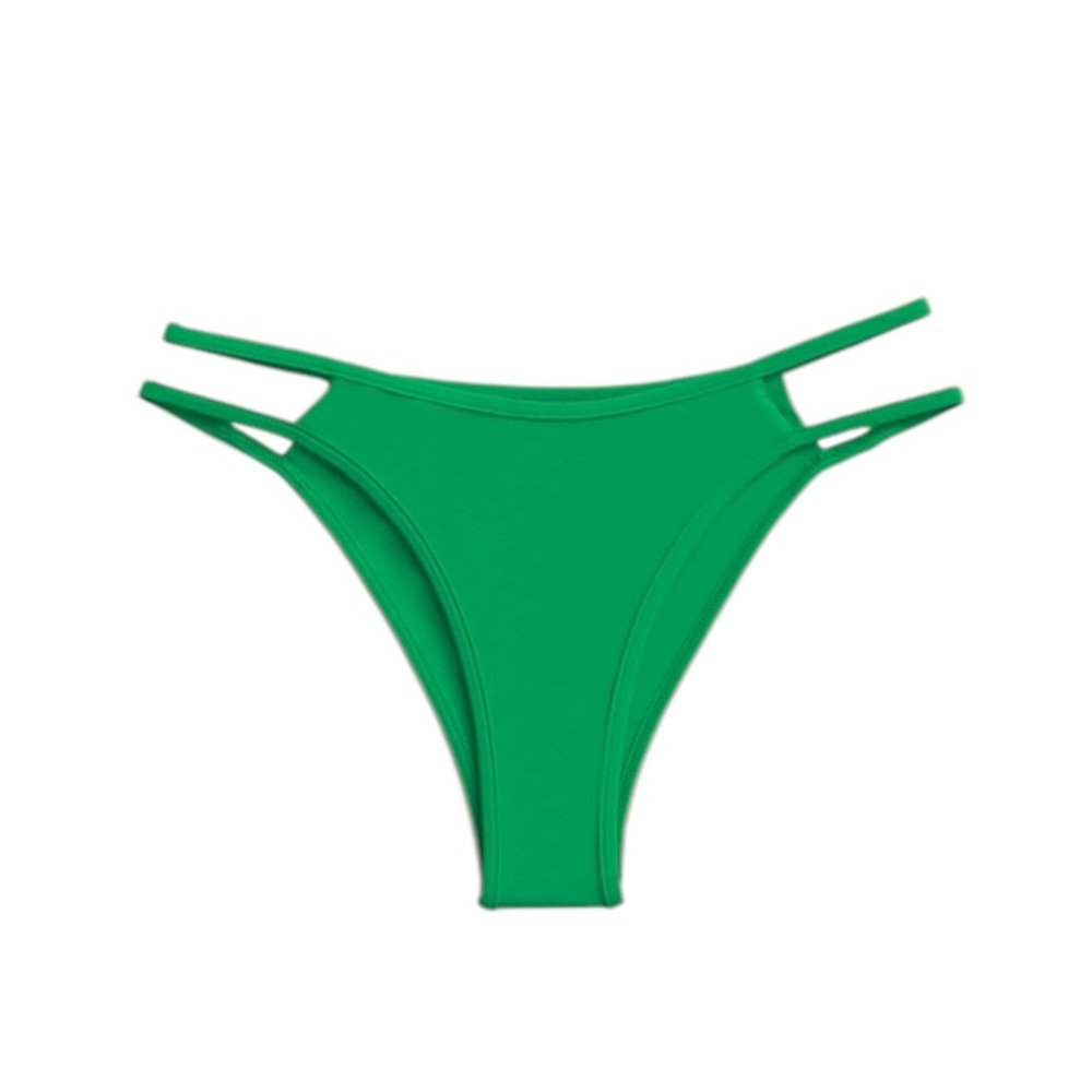 NWT Ocean Ave by Riot Swim Leilani Cut Out Bikini Bottom in Jade Green XS